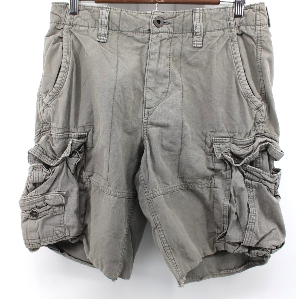 American Eagle Cargo Shorts Classic Length Gray ‎ Mens Size 30 Safari Outdoor